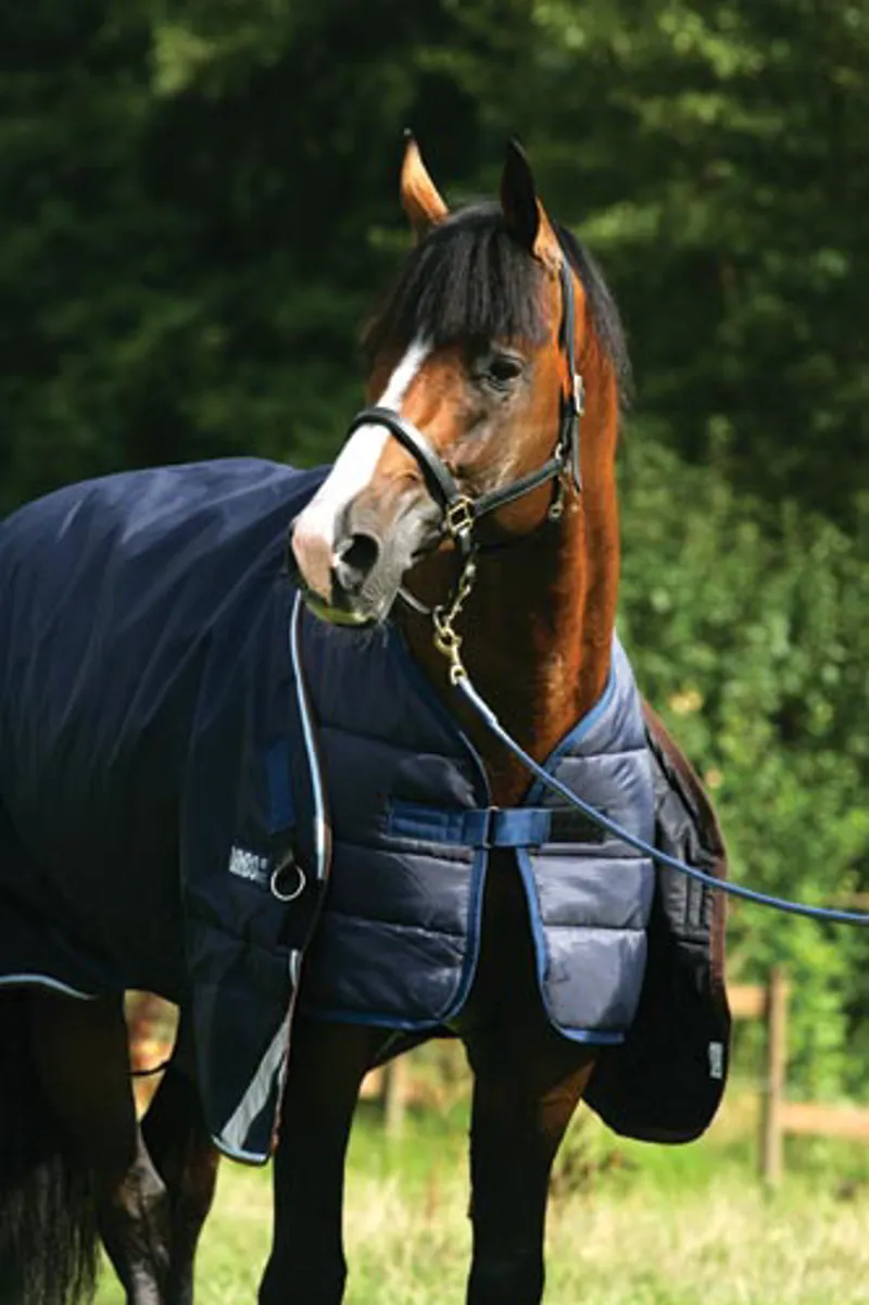 Rambo Duo 100g Turnout Rug With 300g Liner - Navy/Blue/Brown - 5'9-1