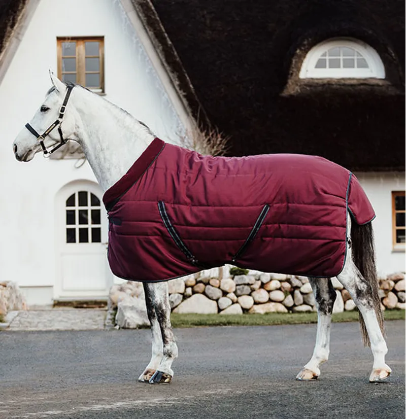 Rambo Cosy Stable Rug - Burgundy/Teal/Navy 200g
