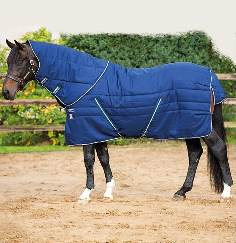 Rambo Stable Rug Plus with Vari-Layer Heavy - Navy/White 450g-1
