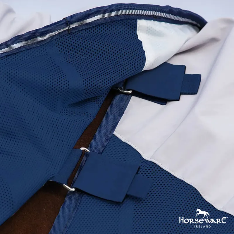 Rambo Summer Series V-Front Turnout Rug - Navy/Grey-4