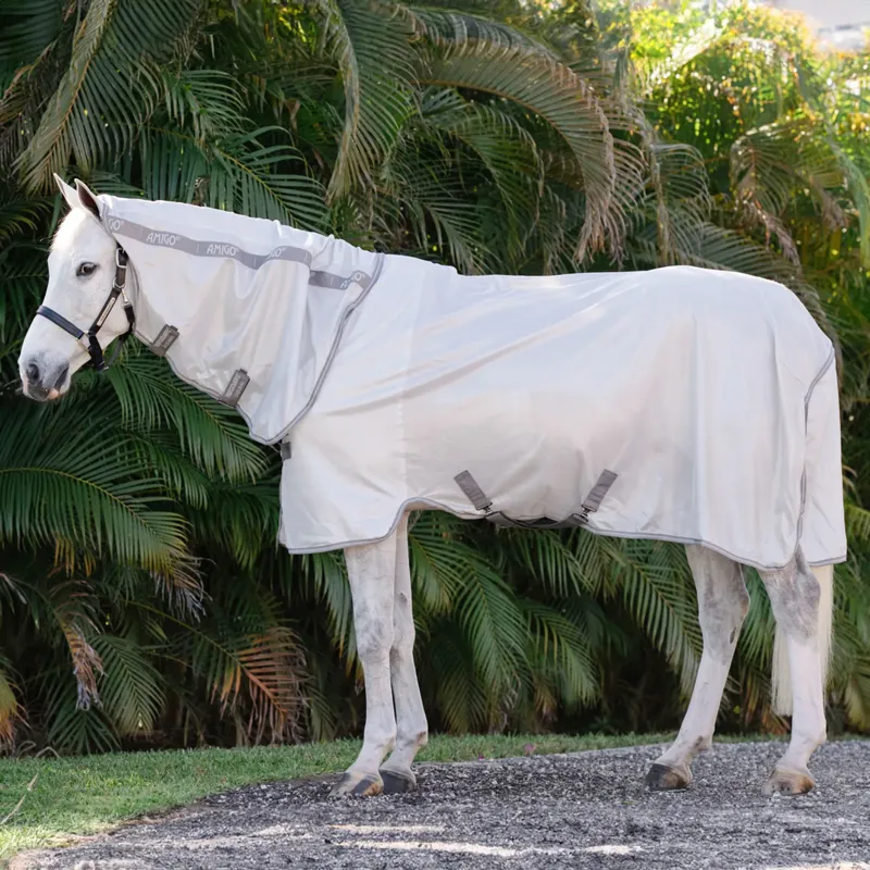 Amigo Integrated Fly Rug - Silver/Titanium/Grey