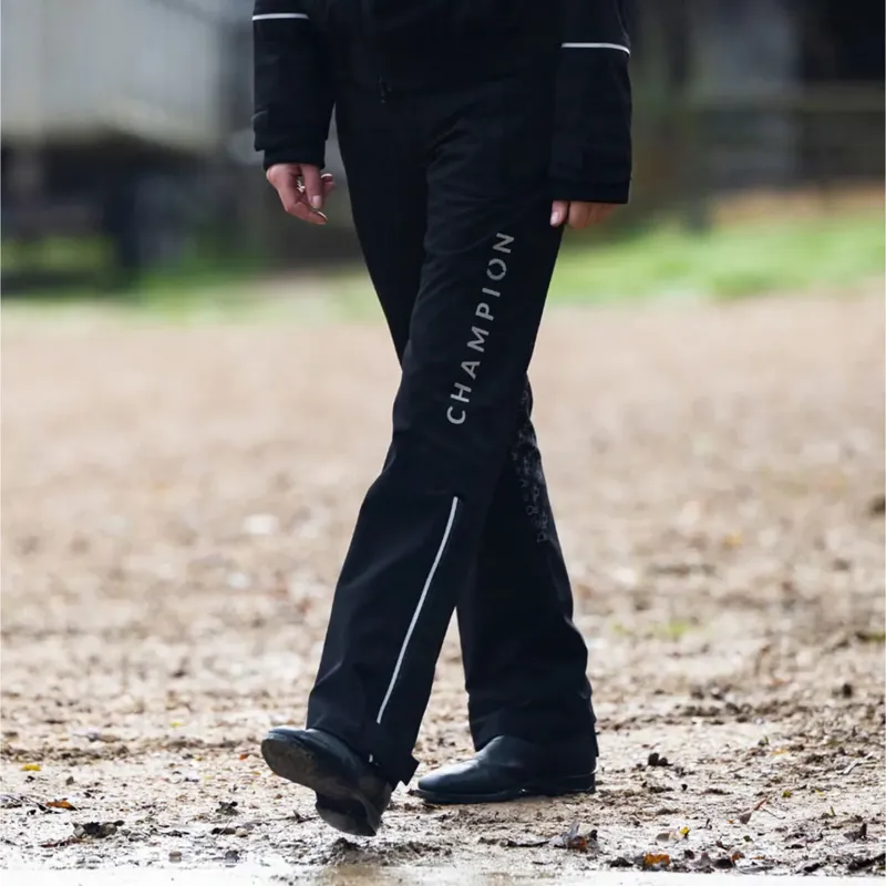 Champion York Unisex Waterproof Overtrouser Black