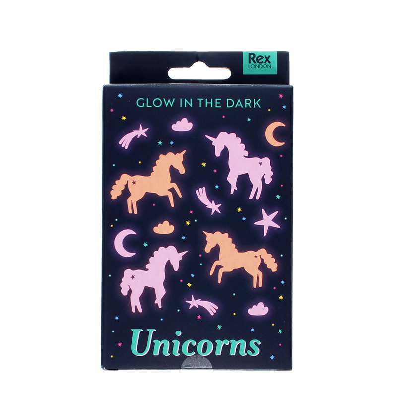 Rex London Glow in the Dark Stick-on Shapes Box of 24 Unicorns