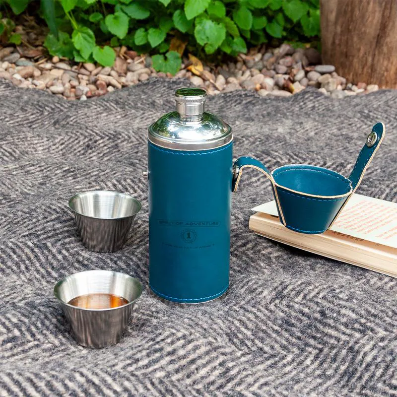 Rex London Hunter Hip Flask with 2 Cups 220ml - Spirit of Adventure-3