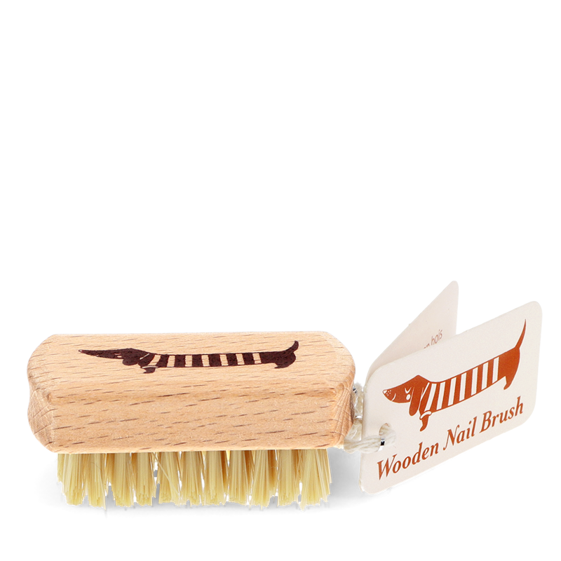 Rex London Mini Wooden Nail Brush - Sausage Dog-2