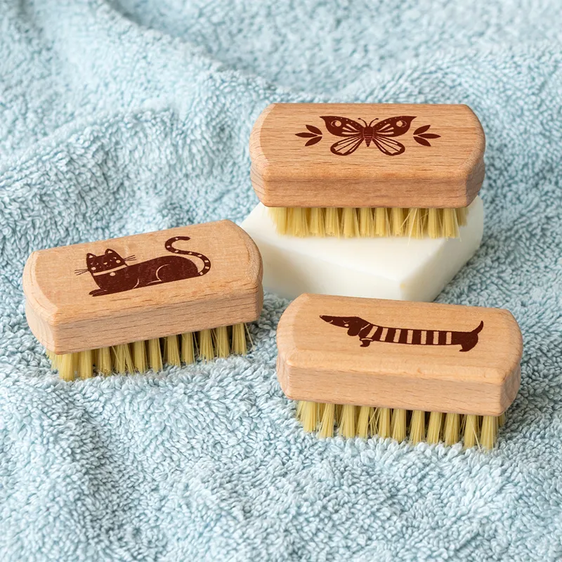 Rex London Mini Wooden Nail Brush - Sausage Dog-4