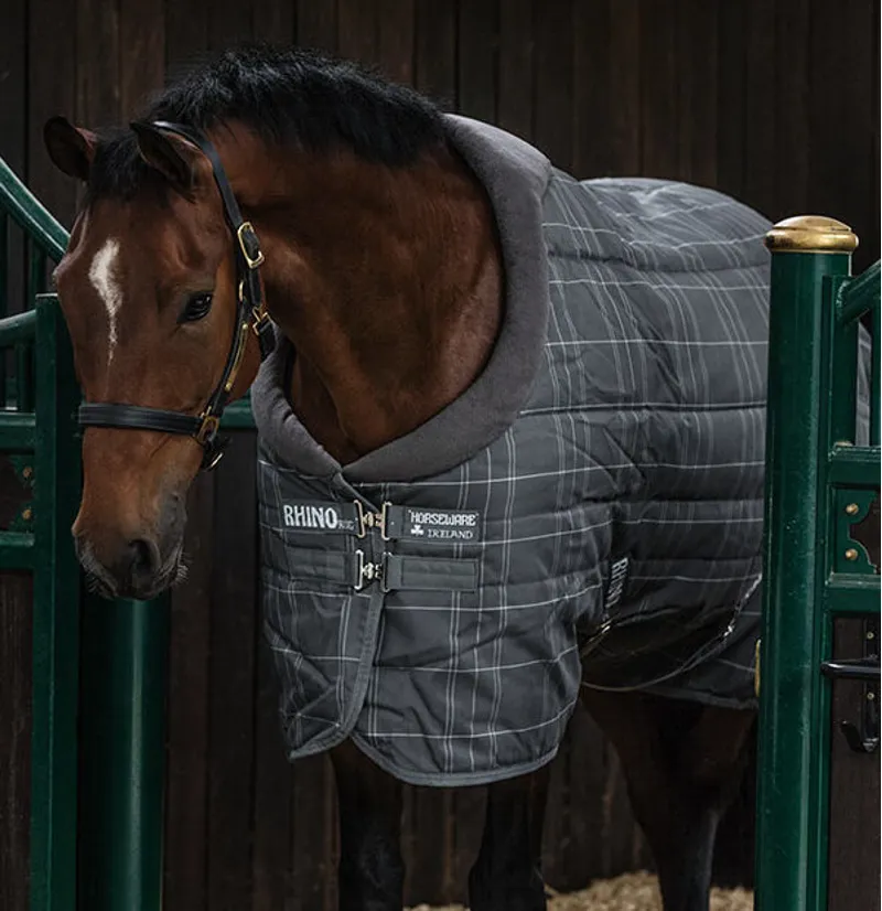 Rhino Original Vari-Layer Stable Rug - Charcoal Grey/White/Grey 450g-1