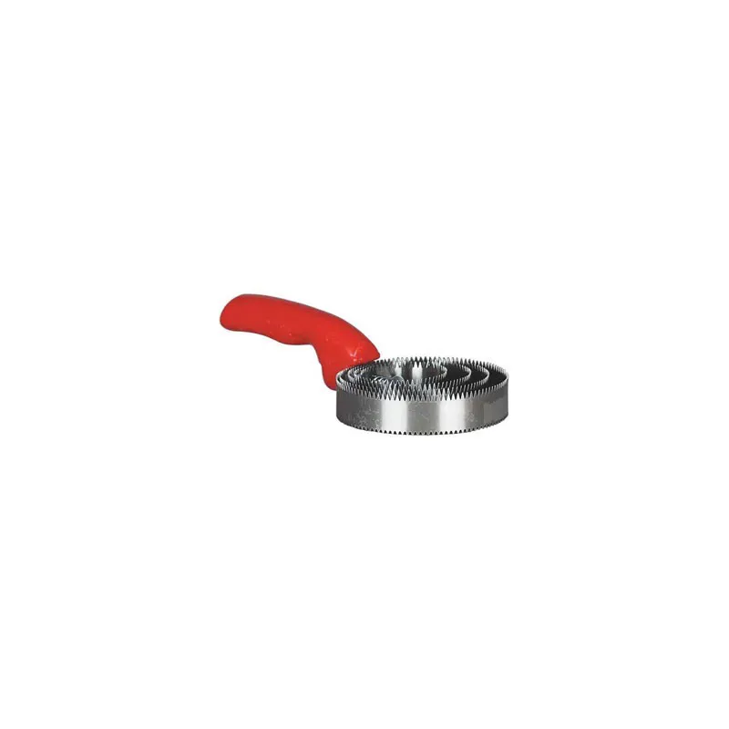 Spiral Metal Curry Comb - Red