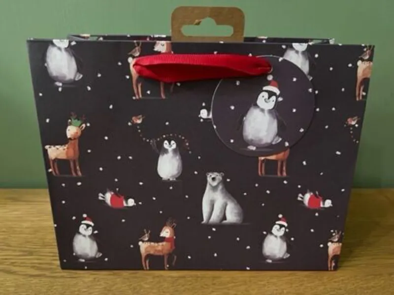 Glick Landscape Frosty Friends Midnight Gift Bag Medium