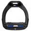 Flex-On Safe-On Junior Safety Stirrups with Inclined Treads - Black/Black/Royal Blue
