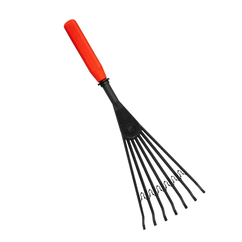 Tidee Short Black Plastic Rake - Red 