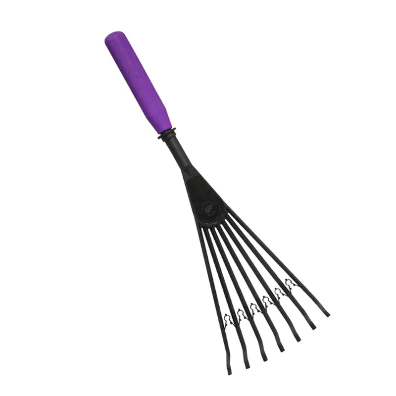 Tidee Short Black Plastic Rake - Purple