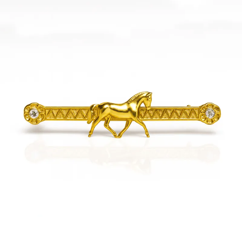 Showing Horse Tie / Stock Pin Gold one size