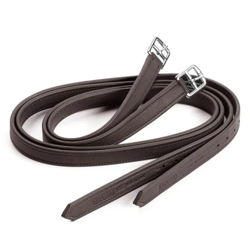 Equipe Emporio Non-Stretch Stirrup Leathers - Brown -140