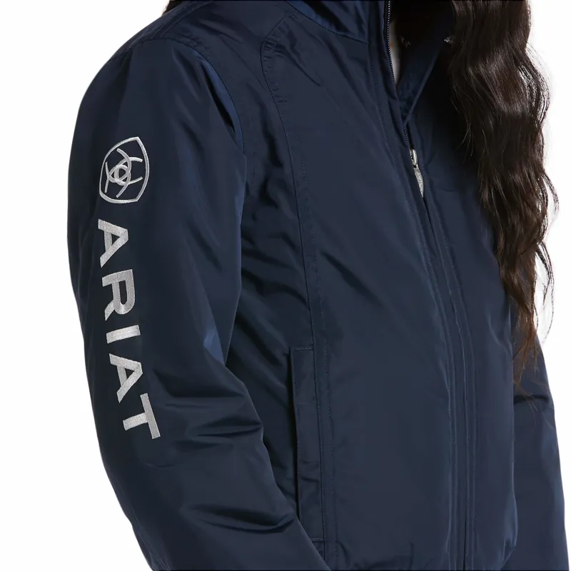 Ariat Youth Waterproof Stable Team Jacket Navy-2