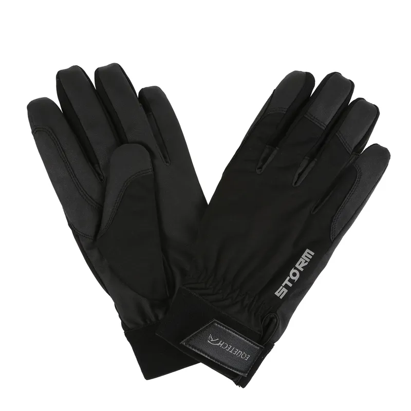 Equetech Storm Waterproof Junior Riding Gloves - Black