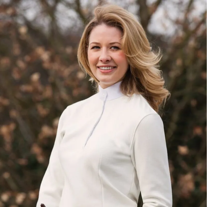 Equetech Ladies Thermal Cosy Stock Shirt White-2