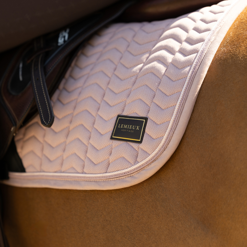 LeMieux Heritage Herringbone Jump Square - Wild Rose-1