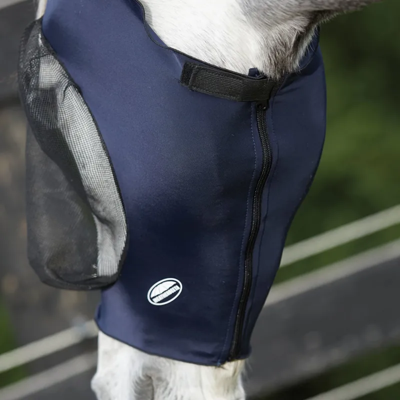 WeatherBeeta Deluxe Stretch Eye Saver with Ears Fly Mask - Navy-1