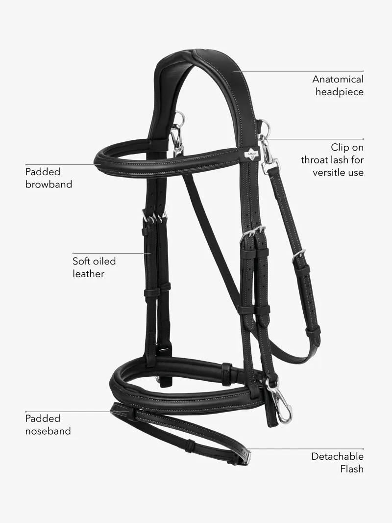 LeMieux Kudos Work Bridle - Brown-5