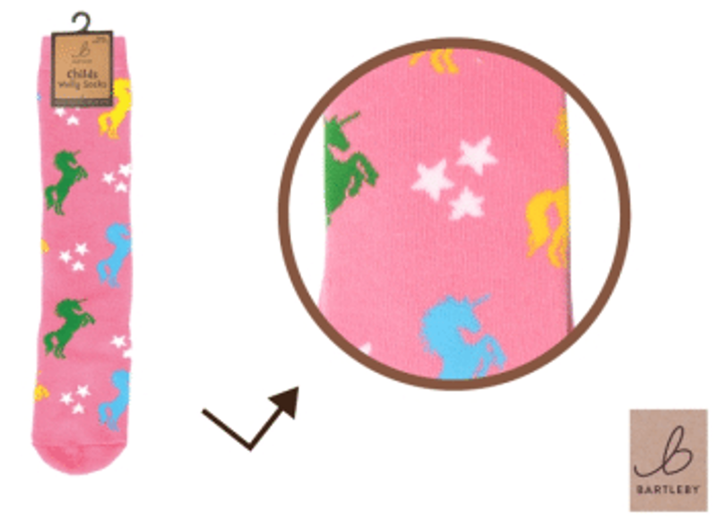 Bartleby Child Funky Welly Sock Mystical Unicorns 12.5 - 3