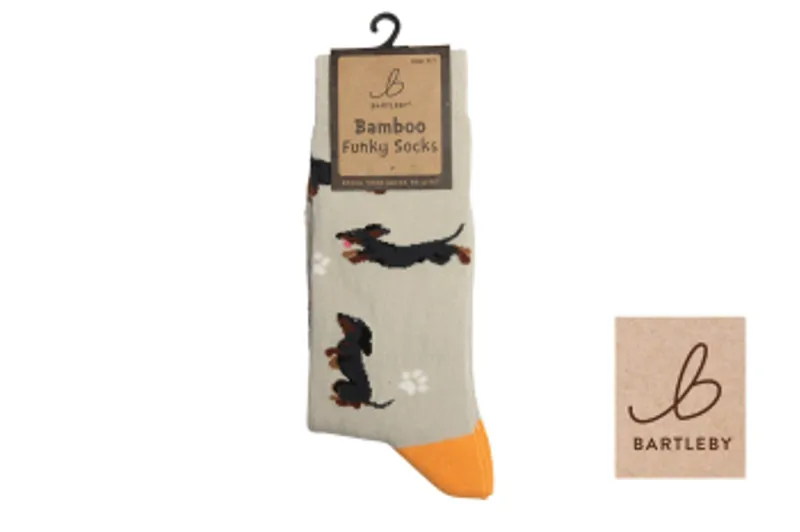 Bartleby Funky Bamboo Sock Sausage Doggie 4 - 7