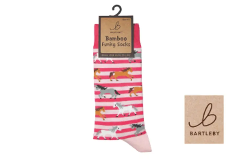 BARTLEBY FUNKY BAMBOO SOCK 4-7 HORSES