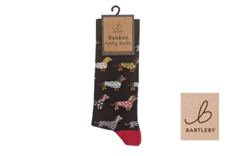 BARTLEBY FUNKY BAMBOO SOCK 4-7 DACHSHUNDS