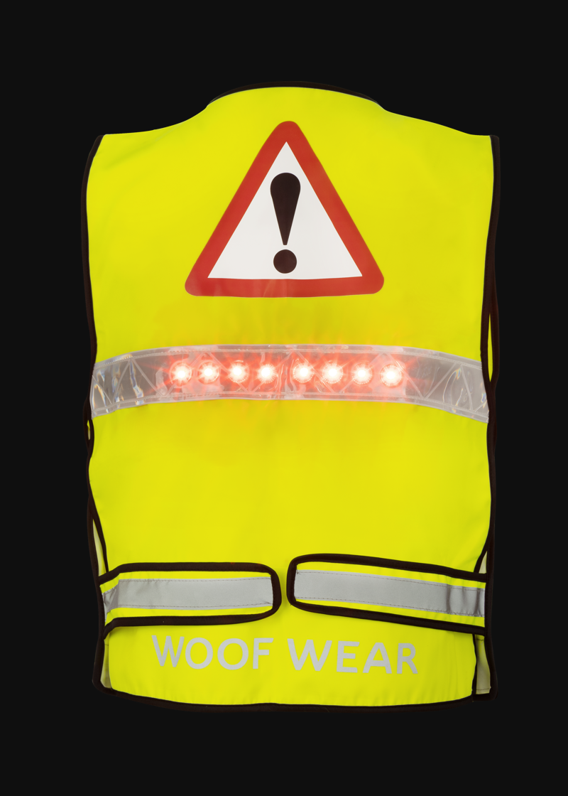 Woof LED Hi Vis Riding Vest Adult - Yellow-1