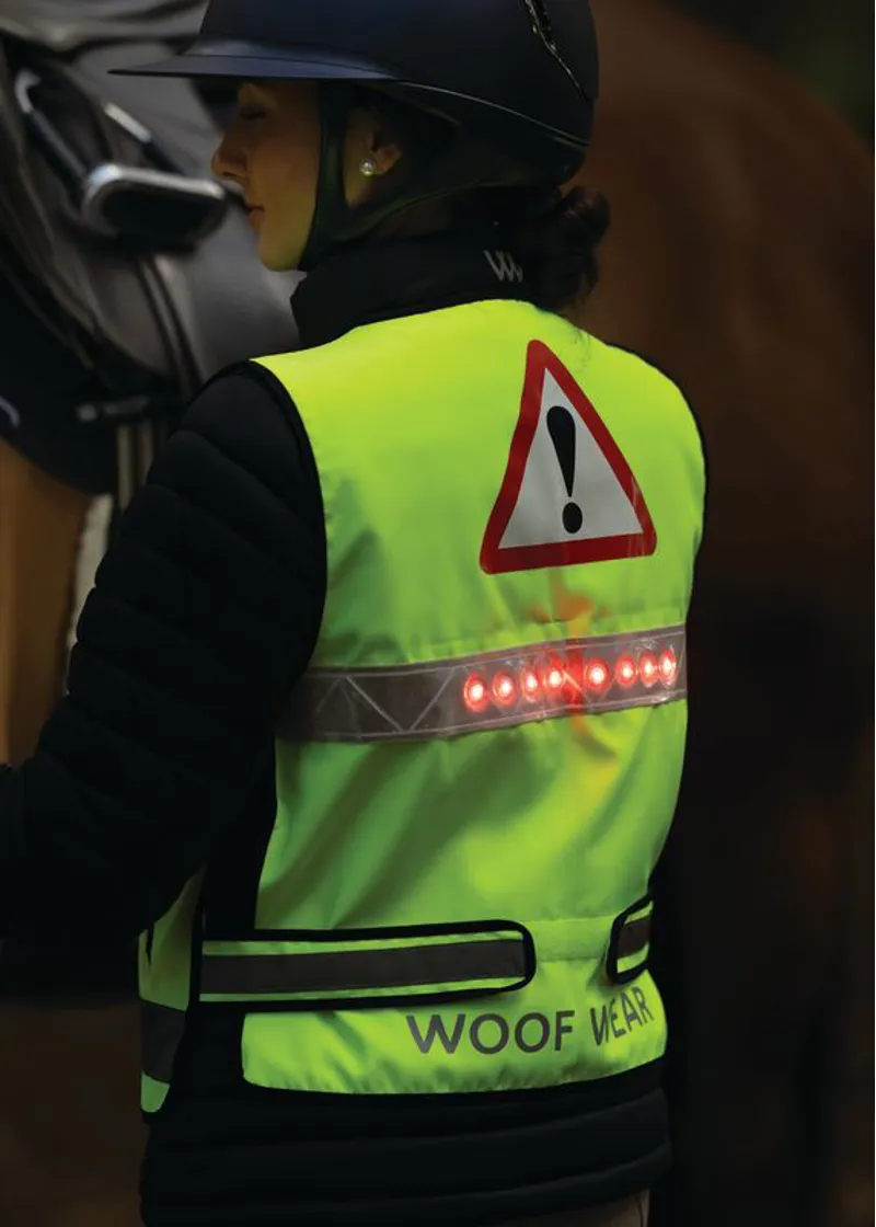 Woof LED Hi Vis Riding Vest Adult - Yellow-3
