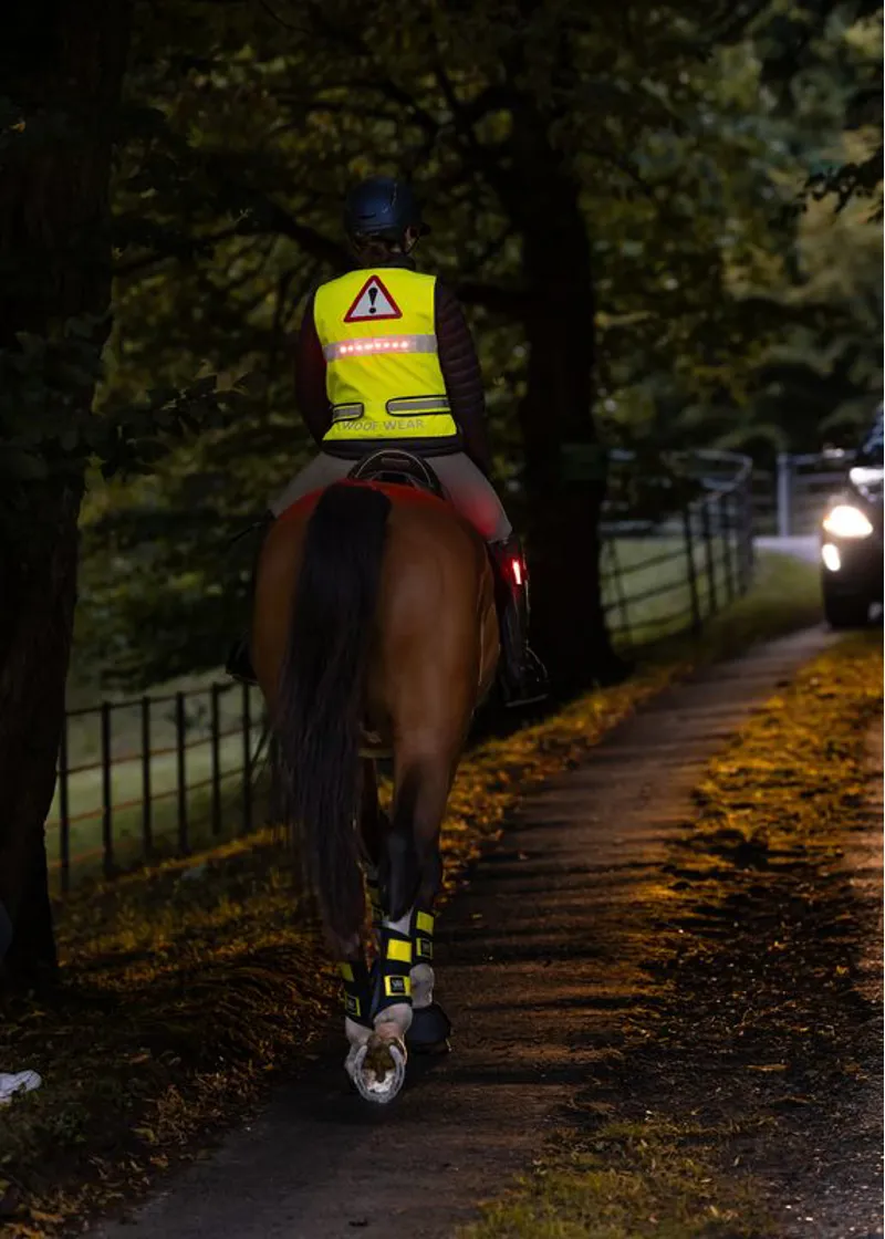 Woof LED Hi Vis Riding Vest Adult - Yellow-5