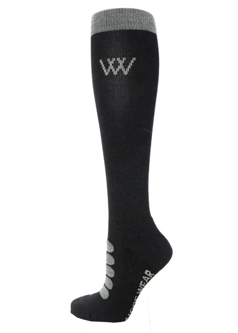 Woof Long Winter Tech Riding Socks in Black