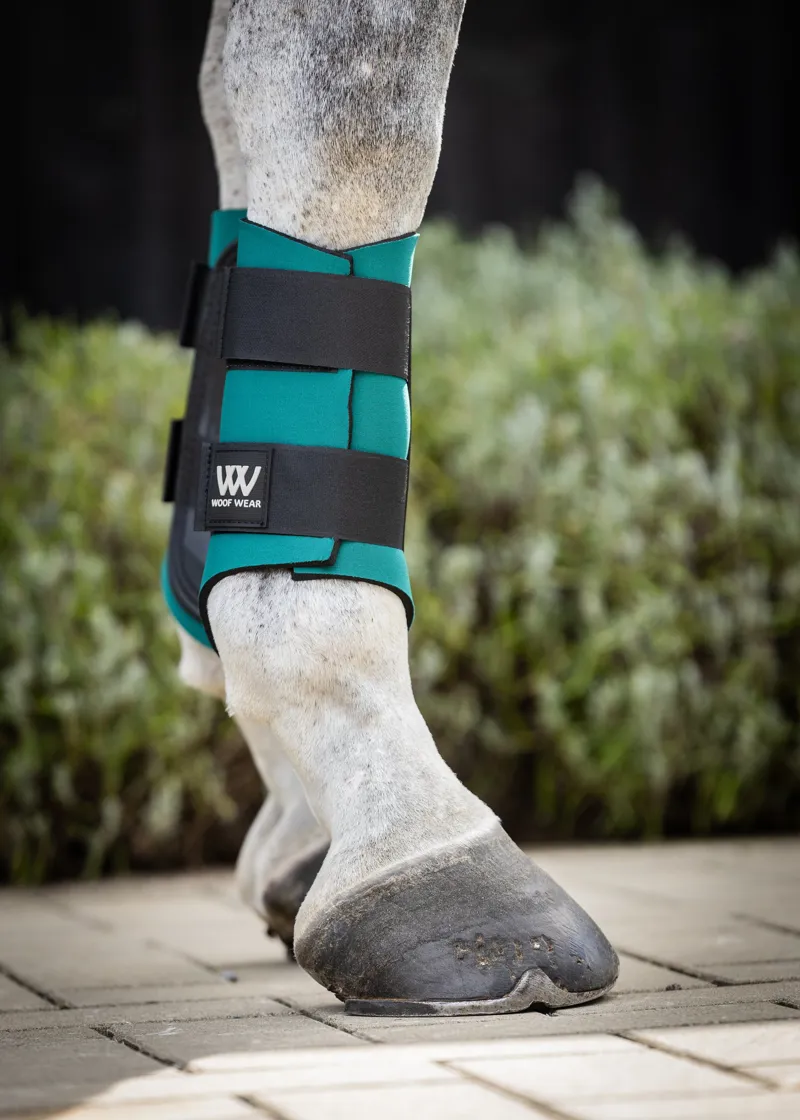 Woof Wear Club Brushing Boot in British Racing Green/Black-3