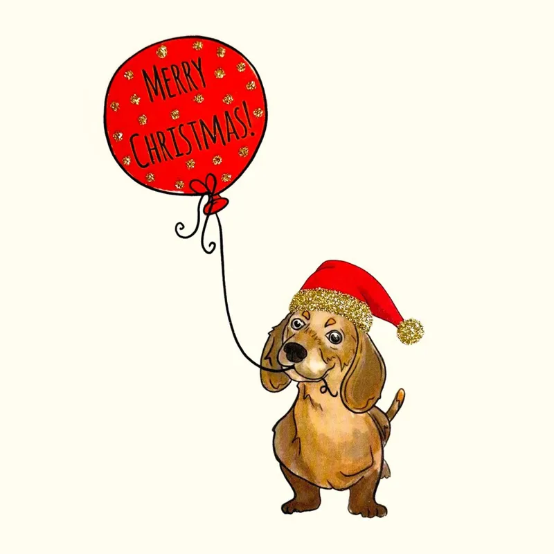 English Graphics 'Pup Xmas Balloon' Card-1