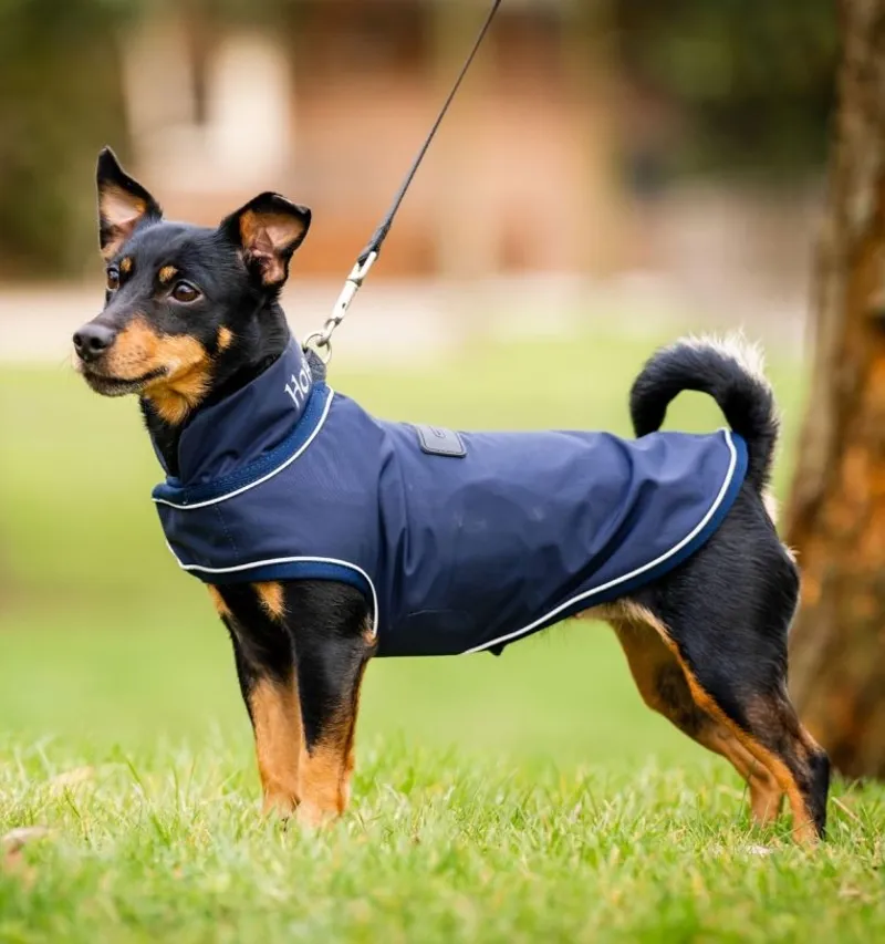 Horseware Signature Dog Rain Coat - Navy-1