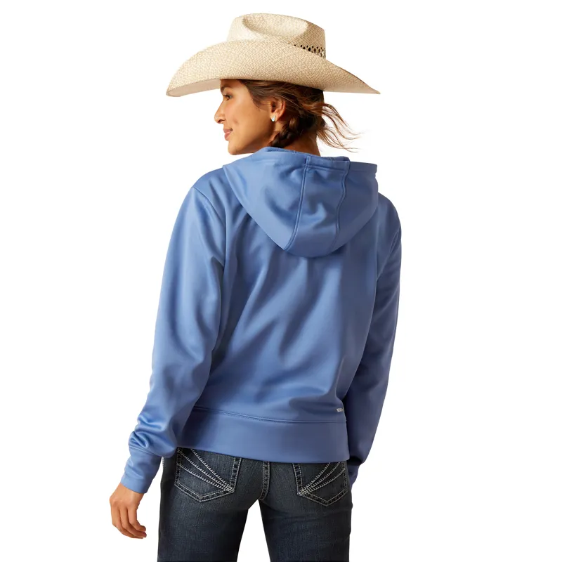 Ariat Women's Tek Hoodie 1/2 Zip Dutch Blue-3