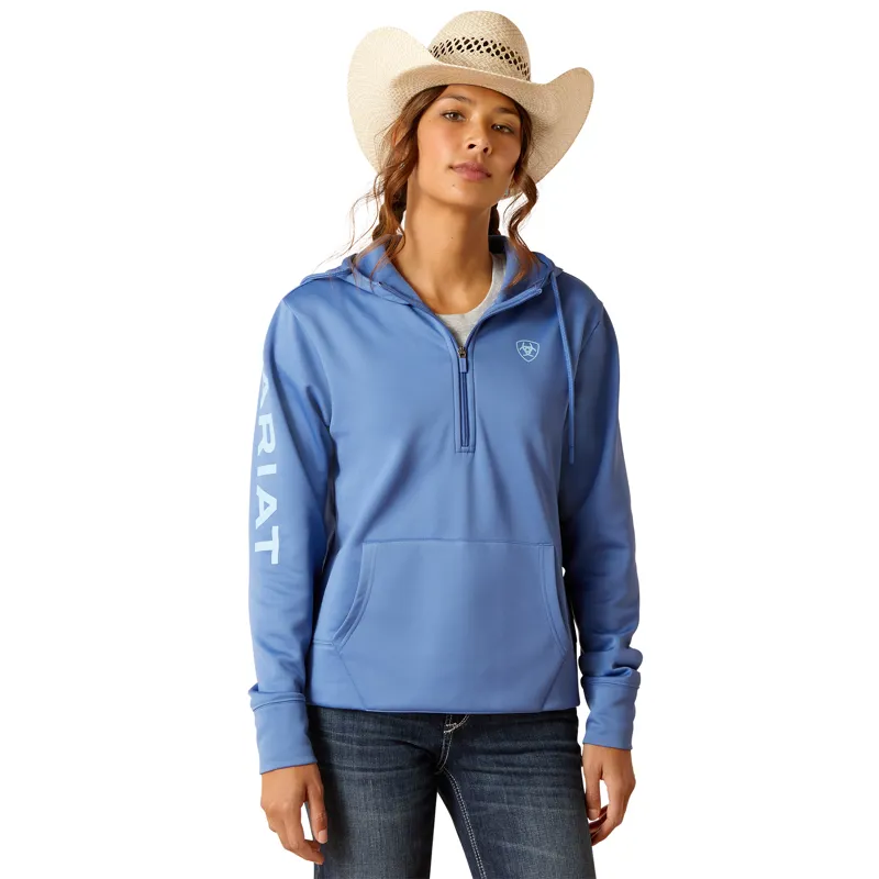 Ariat Women's Tek Hoodie 1/2 Zip Dutch Blue