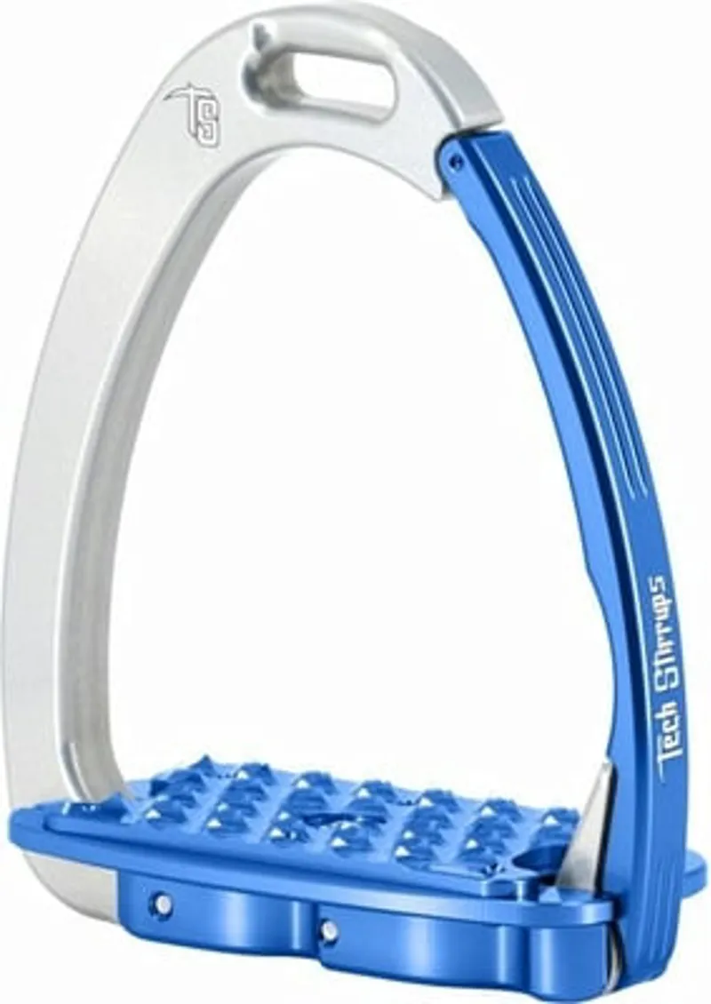 Tech Venice Children's Safety Stirrups - Silver/Blue