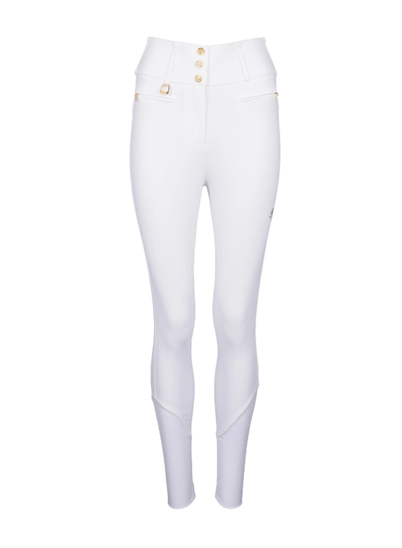 Holland Cooper Premium Competition High Rise Breeches - White-2