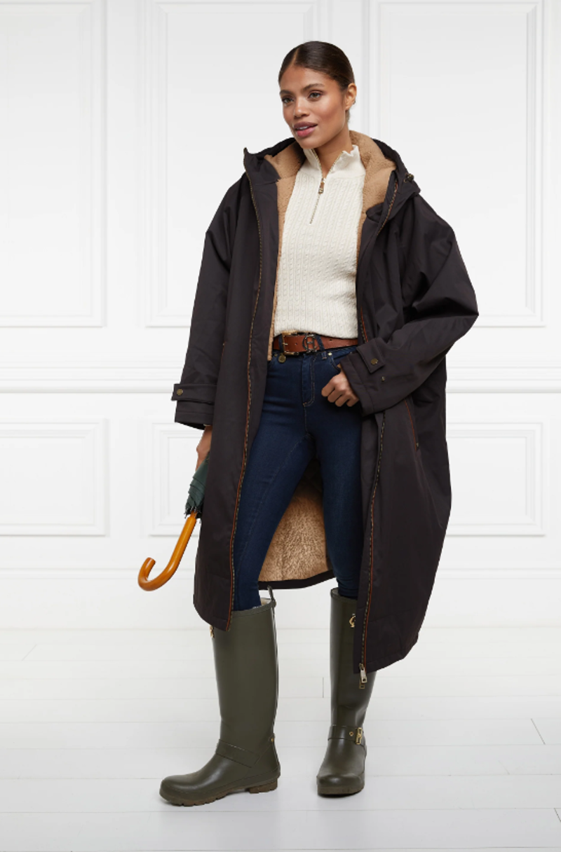 Holland Cooper Waterproof Coat Chocolate - One-Size-5