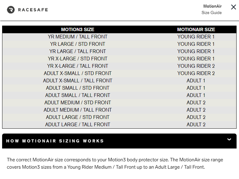 Racesafe Motion Air Young Rider - Navy-4