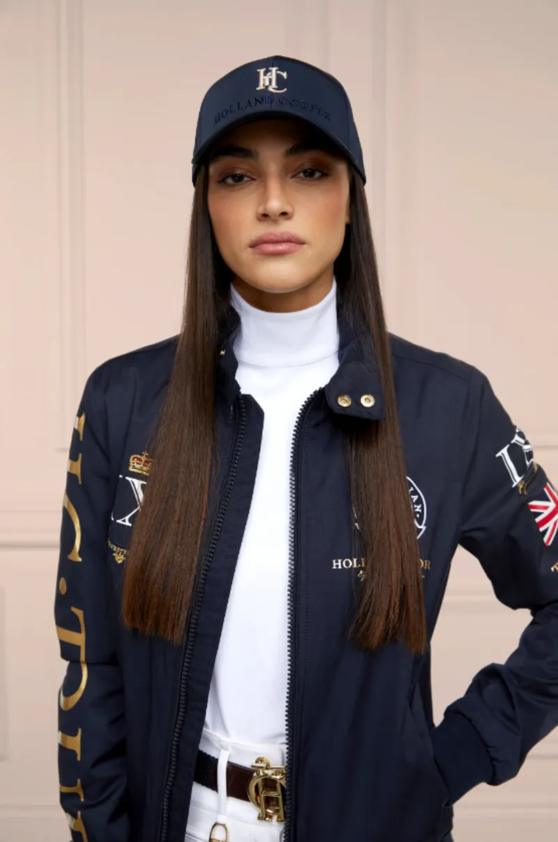 Holland Cooper Burghley Equestrian Cap - Ink Navy Monogram