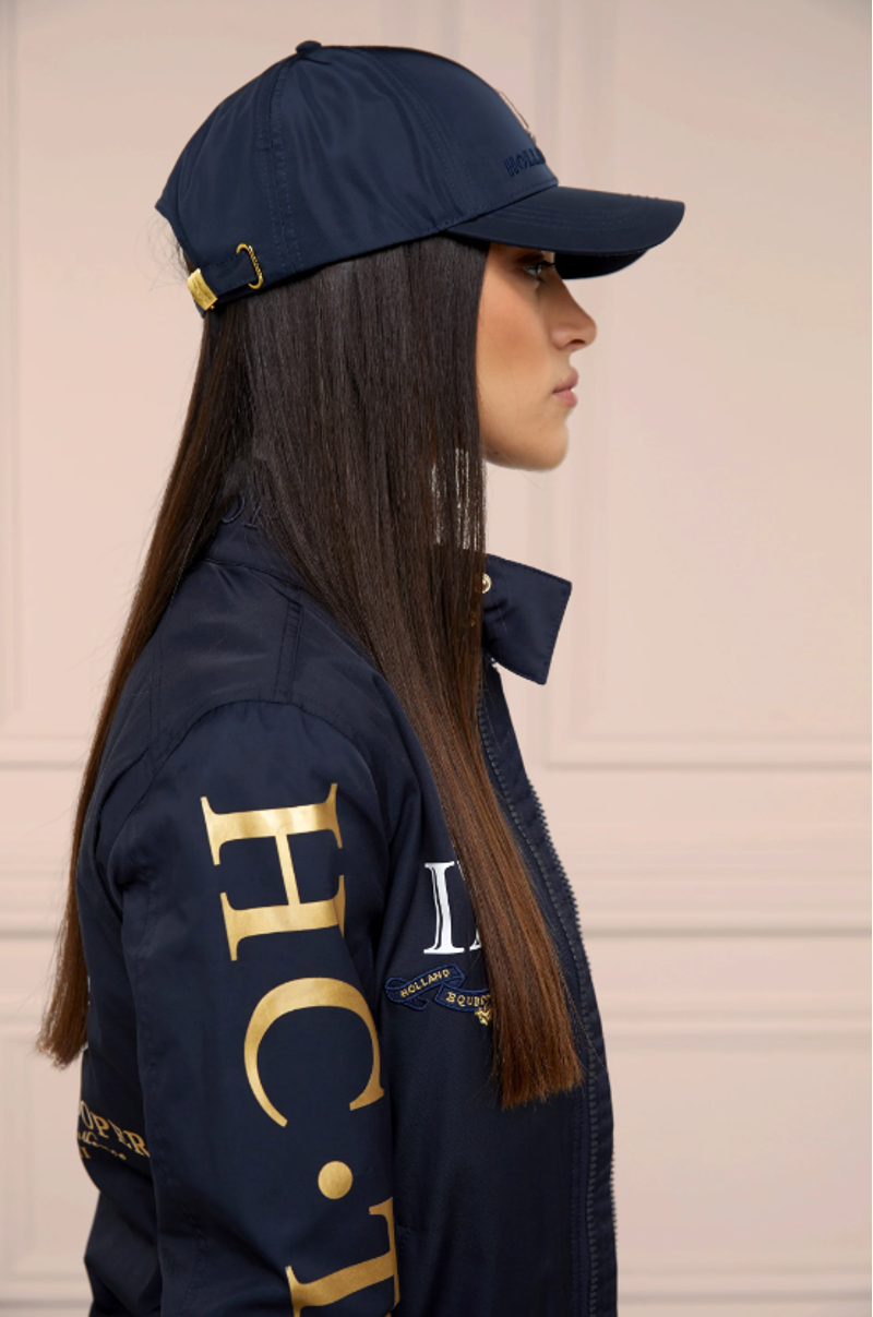 Holland Cooper Burghley Equestrian Cap - Ink Navy Monogram-1