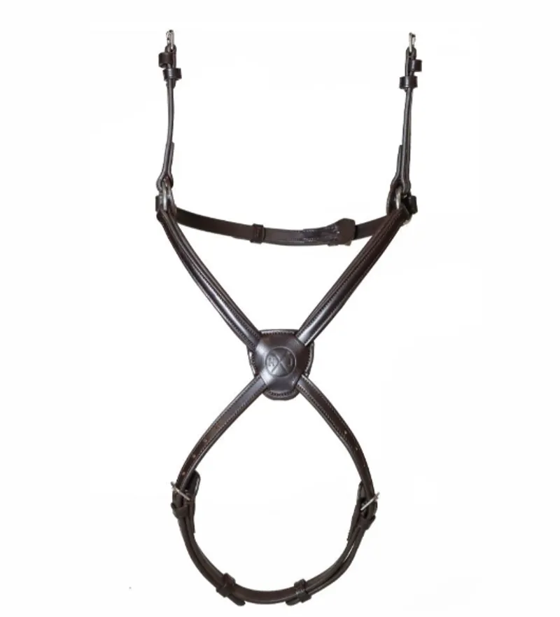 Henry James Double Buckle Figure 8 Grackle Noseband - Havana
