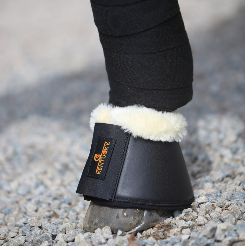Kentuky Sheepskin Leather Overreach boots - Black-2