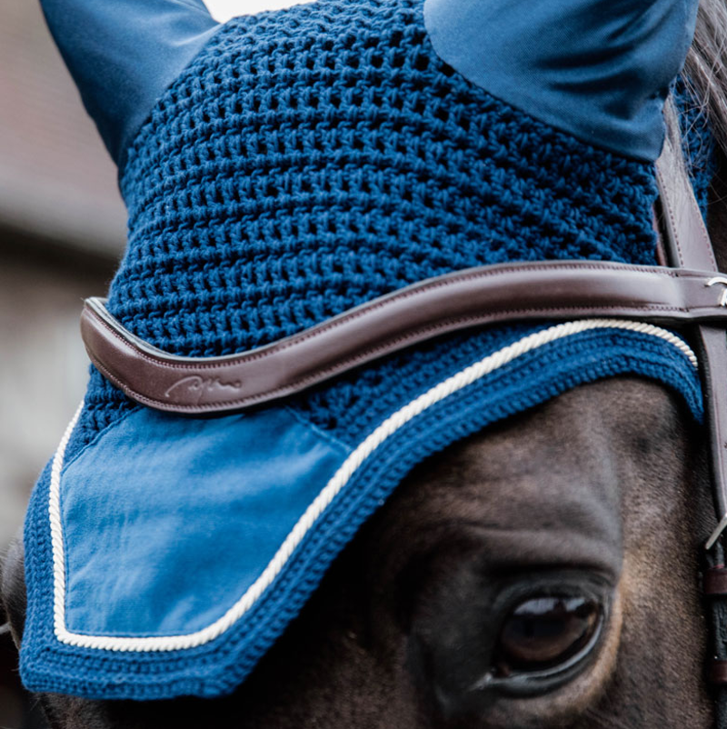 Kentucky Wellington Basic Velvet Fly Veil  - Navy - Full-1