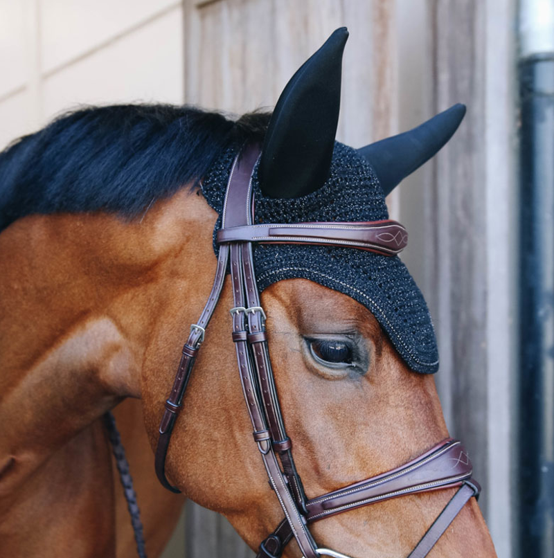 Kentucky Wellington Sparkle Fly Veil  - Black - Full