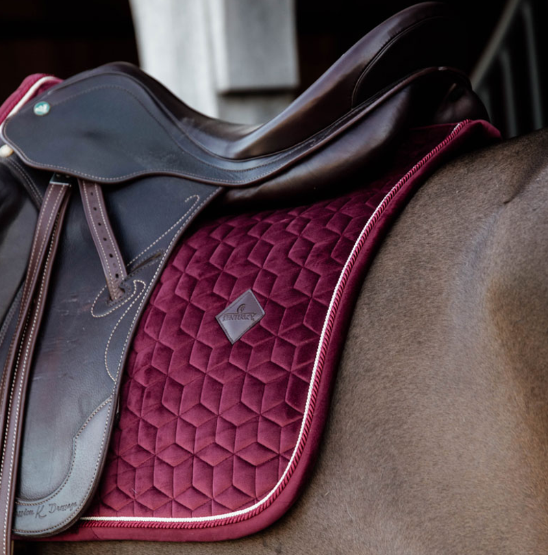 Kentucky Velvet Dressage Saddle Pad - Bordeaux - Full-2