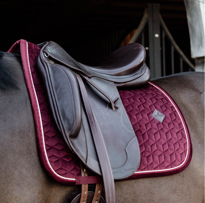 Kentucky Velvet Dressage Saddle Pad - Bordeaux - Full-1