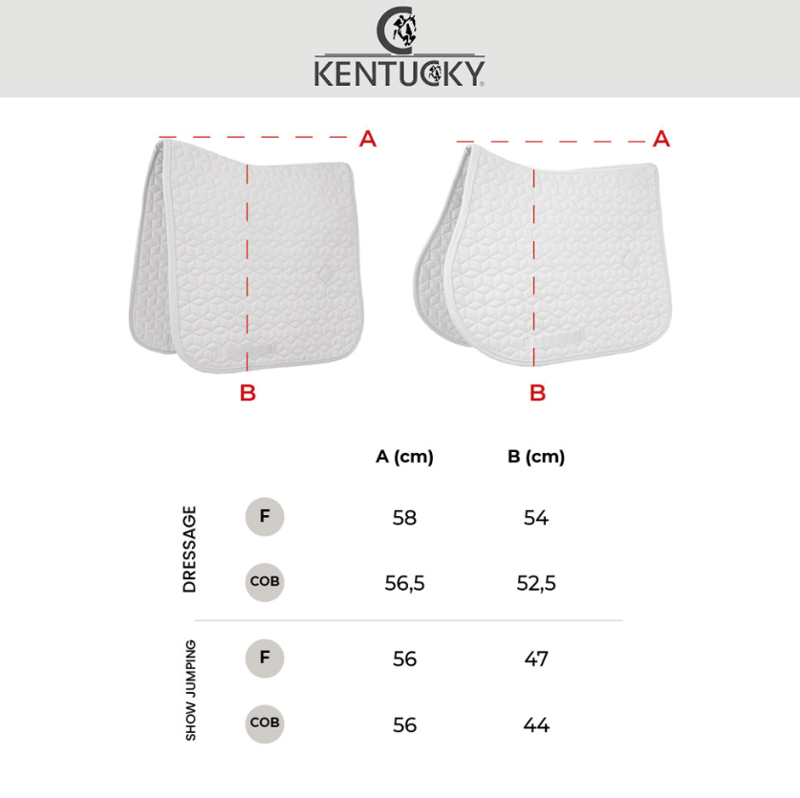 Kentucky fishbone dressage Saddle Pad - Navy - Full-2